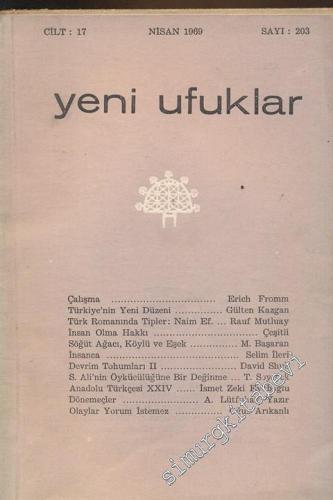 Yeni Ufuklar Aylık Sanat Fikir Dergisi - Sayı: 203, Nisan 1969       1969
