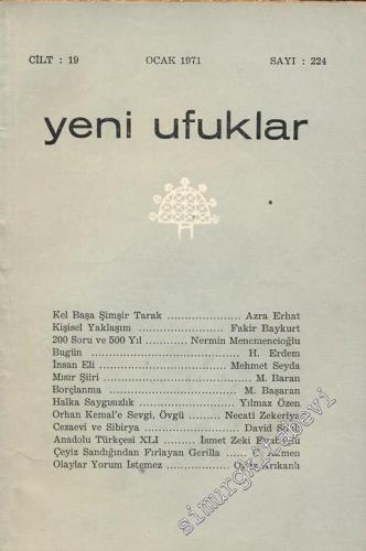 Yeni Ufuklar Aylık Sanat Fikir Dergisi - Sayı: 224, Ocak 1971       1971