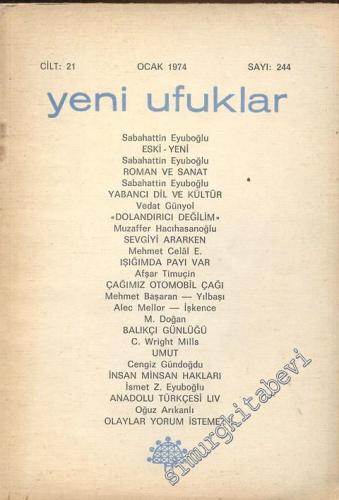 Yeni Ufuklar Aylık Sanat Fikir Dergisi - Sayı: 244, Ocak 1974       1974