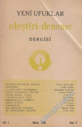 Yeni Ufuklar Eleştiri - Deneme Dergisi - Sayı: 5 1 Nisan