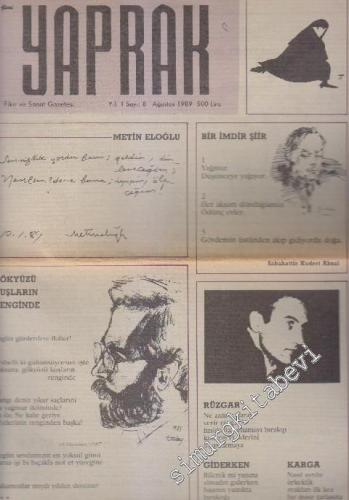 Yeni Yaprak Fikir ve Sanat Gazetesi - Sayı: 8    1  Ağustos