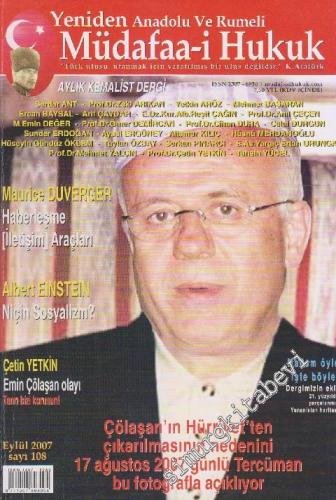 Yeniden Anadolu Ve Rumeli Müdafaa-i Hukuk Aylık Kemalist Dergi - Sayı: 108    10  Eylül
