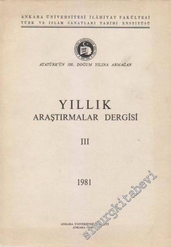 Yıllık - Araştırmalar Dergisi 3. Sayı - Sayı: 3