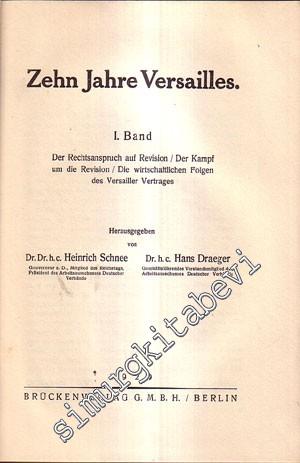 Zehn Jahre Versailles (1919 - 1929) 2 Cilt TAKIM -