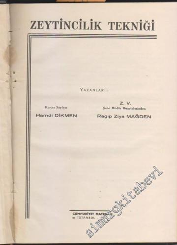 Zeytincilik Tekniği -